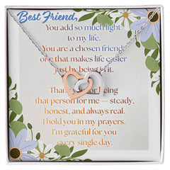 Chosen Best Friend Interlocking Hearts Necklace