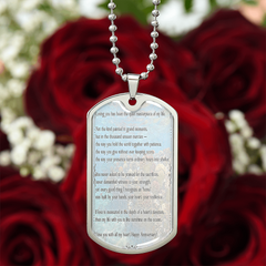 Loving You Dog Tag Necklace Anniversary Keepsake