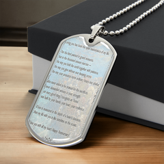 Loving You Dog Tag Necklace Anniversary Keepsake