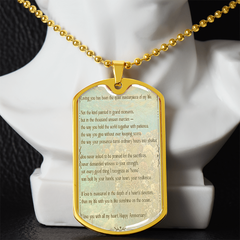 Loving You Dog Tag Necklace Anniversary Keepsake