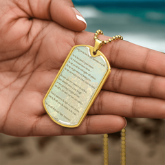 Loving You Dog Tag Necklace Anniversary Keepsake