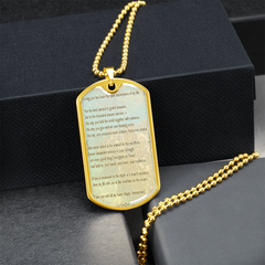 Loving You Dog Tag Necklace Anniversary Keepsake