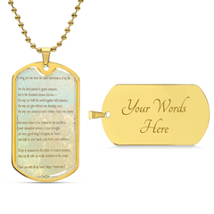 Loving You Dog Tag Necklace Anniversary Keepsake