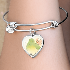 Heart Bracelet Charm Bangle Bracelet (Personalize it)