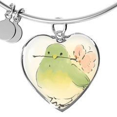 Heart Bracelet Charm Bangle Bracelet (Personalize it)