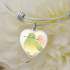 Heart Bracelet Charm Bangle Bracelet (Personalize it)