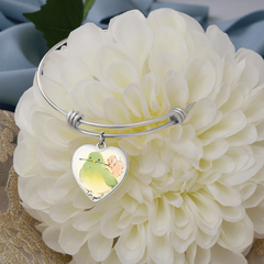 Heart Bracelet Charm Bangle Bracelet (Personalize it)