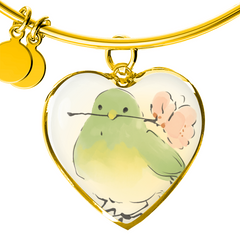 Heart Bracelet Charm Bangle Bracelet (Personalize it)
