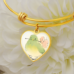 Heart Bracelet Charm Bangle Bracelet (Personalize it)
