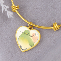 Heart Bracelet Charm Bangle Bracelet (Personalize it)