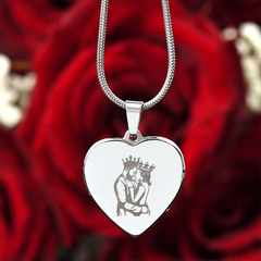 Regal Love Heart Pendant Necklace (Personalize It)