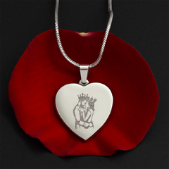 Regal Love Heart Pendant Necklace (Personalize It)
