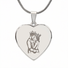 Regal Love Heart Pendant Necklace (Personalize It)