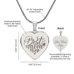 Mother's Day Heart Necklace (Personalize It)