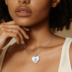 Regal Love Heart Pendant Necklace (Personalize It)