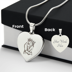 Regal Love Heart Pendant Necklace (Personalize It)