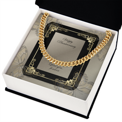 Men's Cuban Link Chain 5mm "Happy Anniversary"