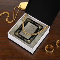 Men's Cuban Link Chain 5mm "Happy Anniversary"