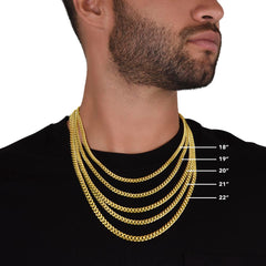Men's Cuban Link Chain 5mm "Happy Anniversary"