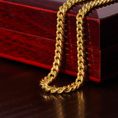 Men's Cuban Link Chain 5mm "Happy Anniversary"