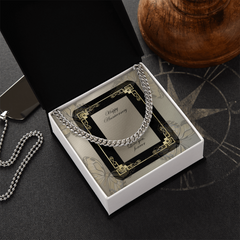 Men's Cuban Link Chain 5mm "Happy Anniversary"