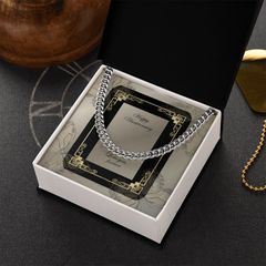 Men's Cuban Link Chain 5mm "Happy Anniversary"