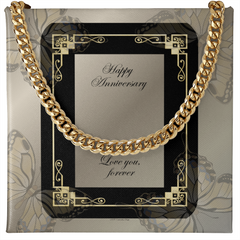 Men's Cuban Link Chain 5mm "Happy Anniversary"