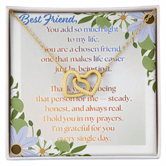 Chosen Best Friend Interlocking Hearts Necklace