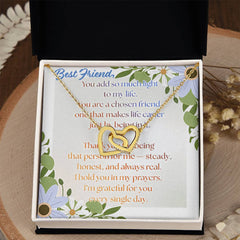 Chosen Best Friend Interlocking Hearts Necklace
