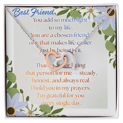 Chosen Best Friend Interlocking Hearts Necklace