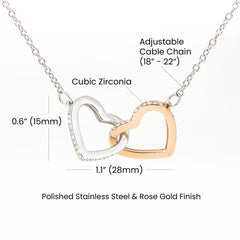 Chosen Best Friend Interlocking Hearts Necklace