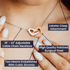 Chosen Best Friend Interlocking Hearts Necklace