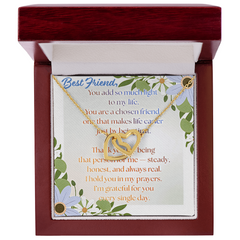 Chosen Best Friend Interlocking Hearts Necklace