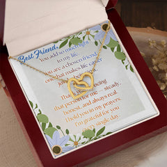 Chosen Best Friend Interlocking Hearts Necklace