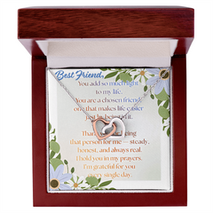 Chosen Best Friend Interlocking Hearts Necklace