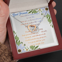 Chosen Best Friend Interlocking Hearts Necklace