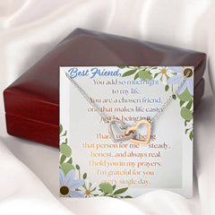 Chosen Best Friend Interlocking Hearts Necklace
