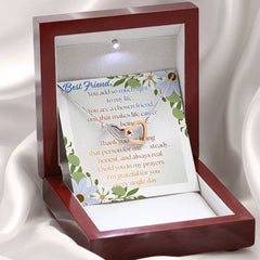 Chosen Best Friend Interlocking Hearts Necklace