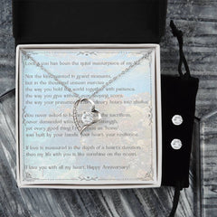Loving You Anniversary Necklace and Earring Set
