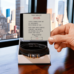 Cherished Grad Metallic Accent Men's Bracelet