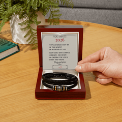 Cherished Grad Metallic Accent Men's Bracelet