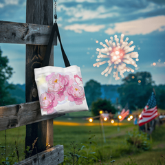 Pink Peonies Canvas Tote Bag