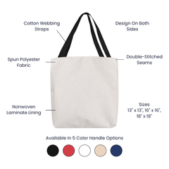 Pink Peonies Canvas Tote Bag