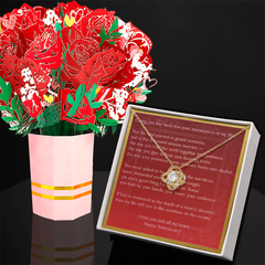 Forever  Love Necklace & Bouquet Bundle