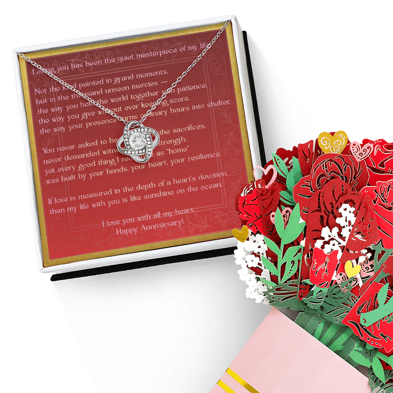 Forever  Love Necklace & Bouquet Bundle