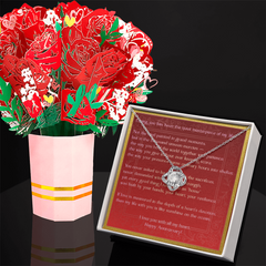 Forever  Love Necklace & Bouquet Bundle