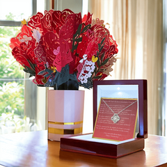 Forever  Love Necklace & Bouquet Bundle