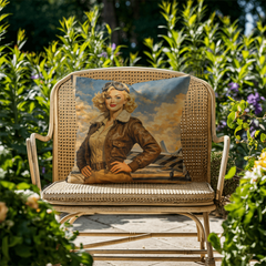 MUSTANG P-51 Aviatrix Outdoor Pillow