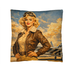 MUSTANG P-51 Aviatrix Outdoor Pillow