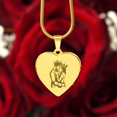 Regal Love Heart Pendant Necklace (Personalize It)